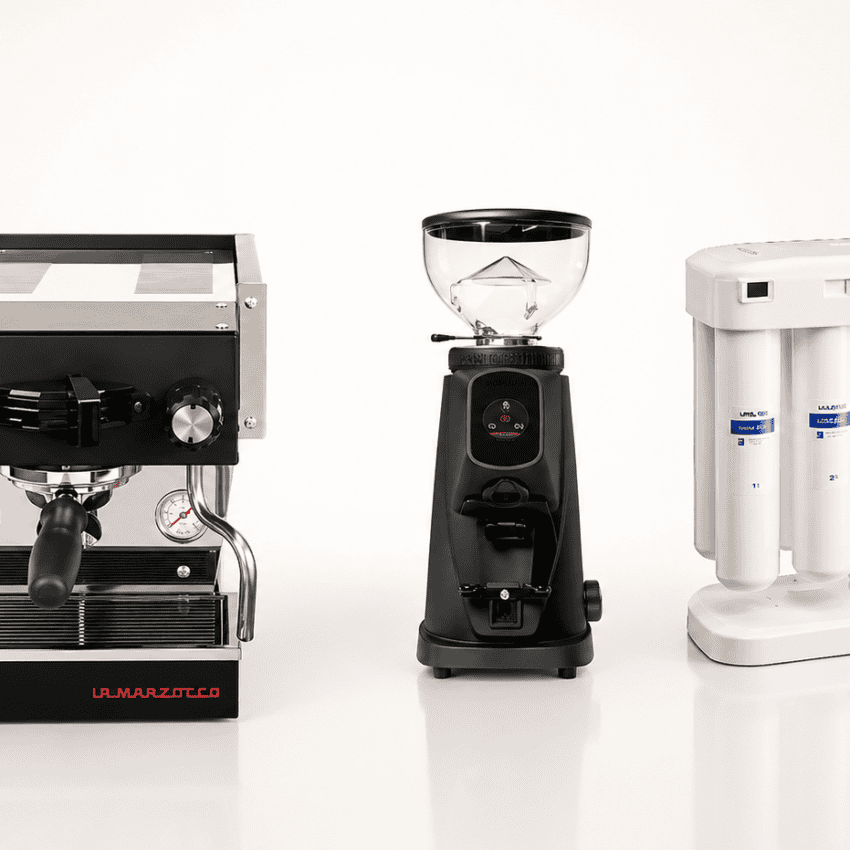 מכונת קפה LA MARZOCCO LINEA MICRA + מטחנת קפה Fiorenzato AllGround Sense שחורה +מערכת אוסמוזה הפוכה Aquaphor Morion RO 101S