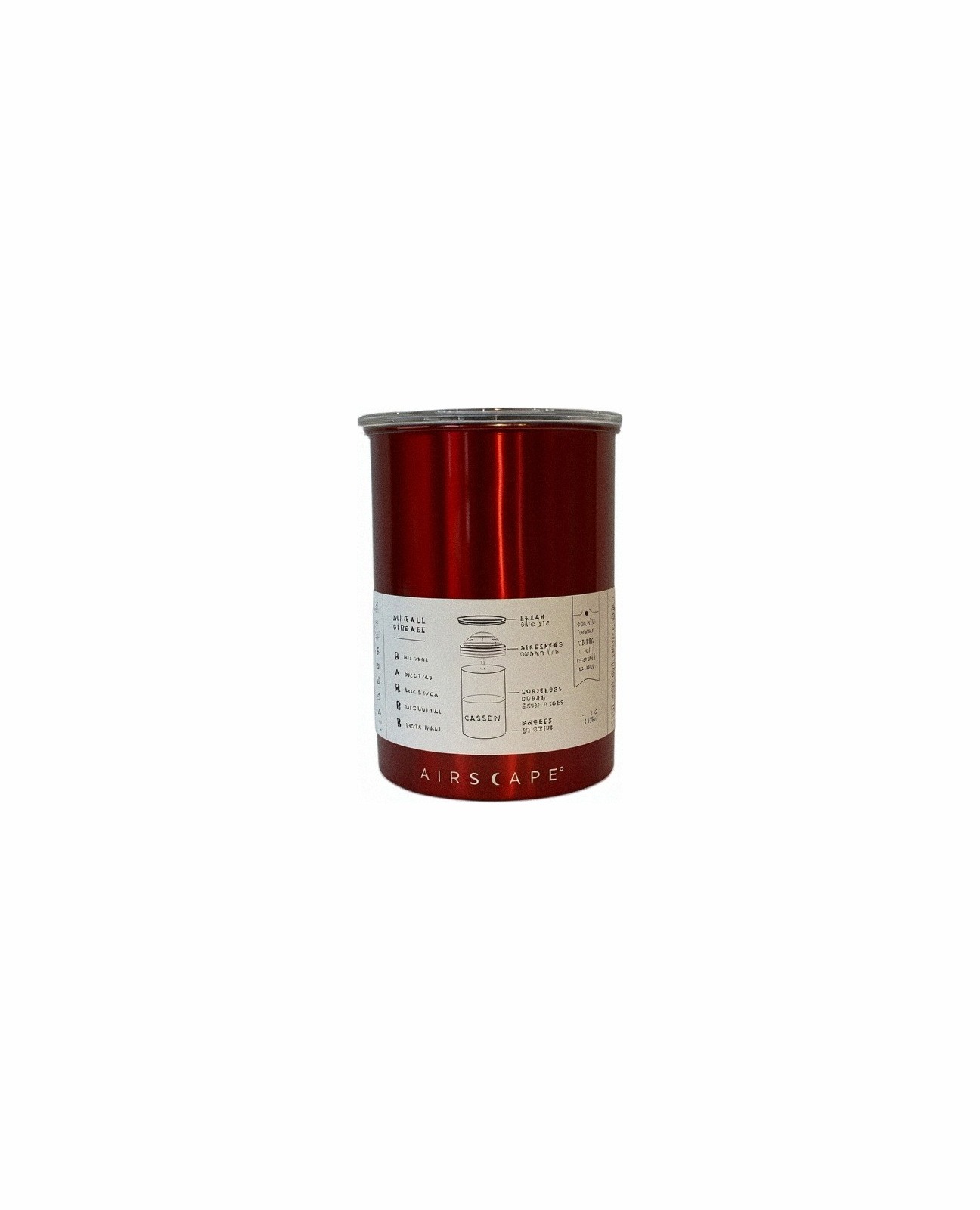 קופסת אחסון 500g אדום-AirScape | אספרסימו