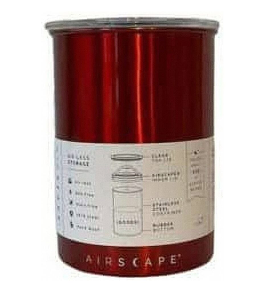 קופסת אחסון 500g אדום-AirScape | אספרסימו