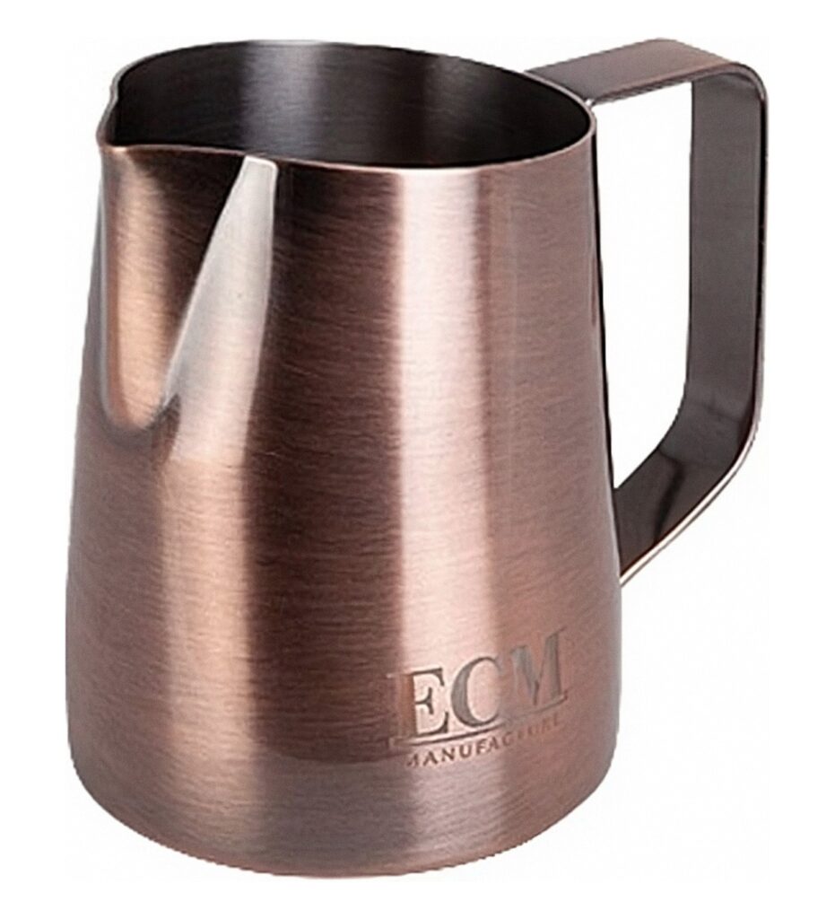 קנקן הקצפה מנירוסטה בגימור נחושת 450 מ״ל – ECM Milk Pitcher Heritage Line | אספרסימו