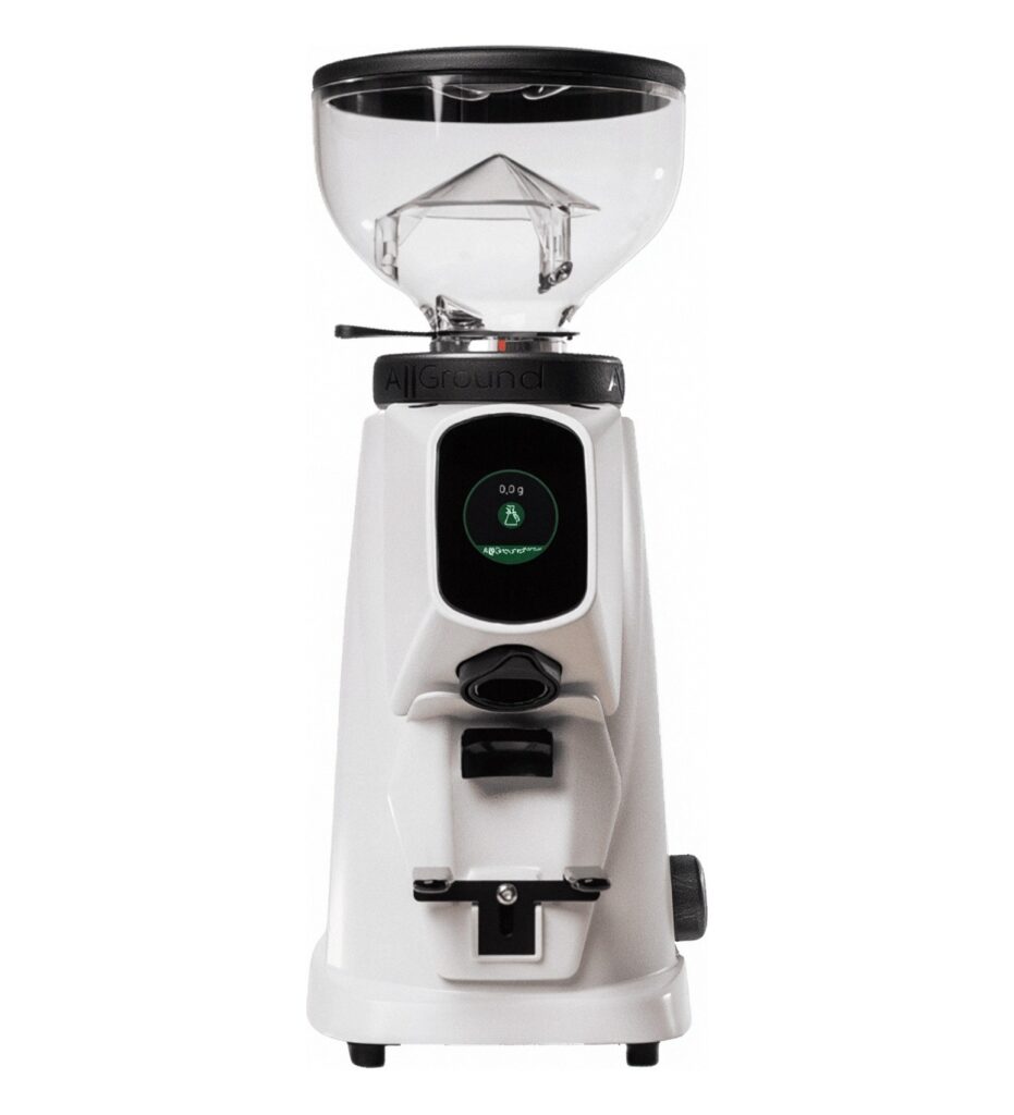 מטחנת קפה מקצועית פיורנזטו לבנה 64 ממ שוקלת Fiorenzato Grinder AllGround Sense White מתצוגה | אספרסימו
