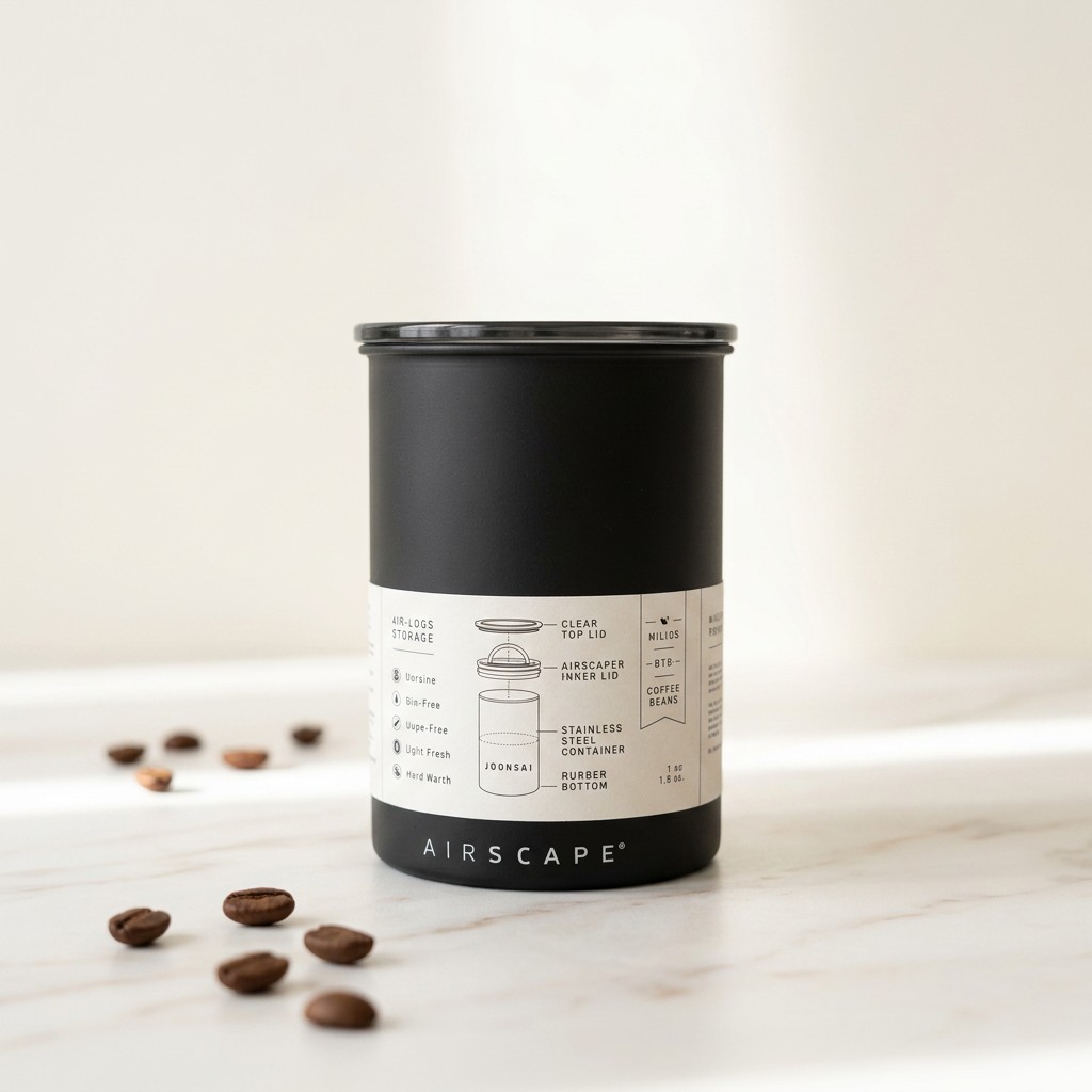 מיכל אחסון קפה-קופסת אחסון ואקום AirScape 250 g | אספרסימו