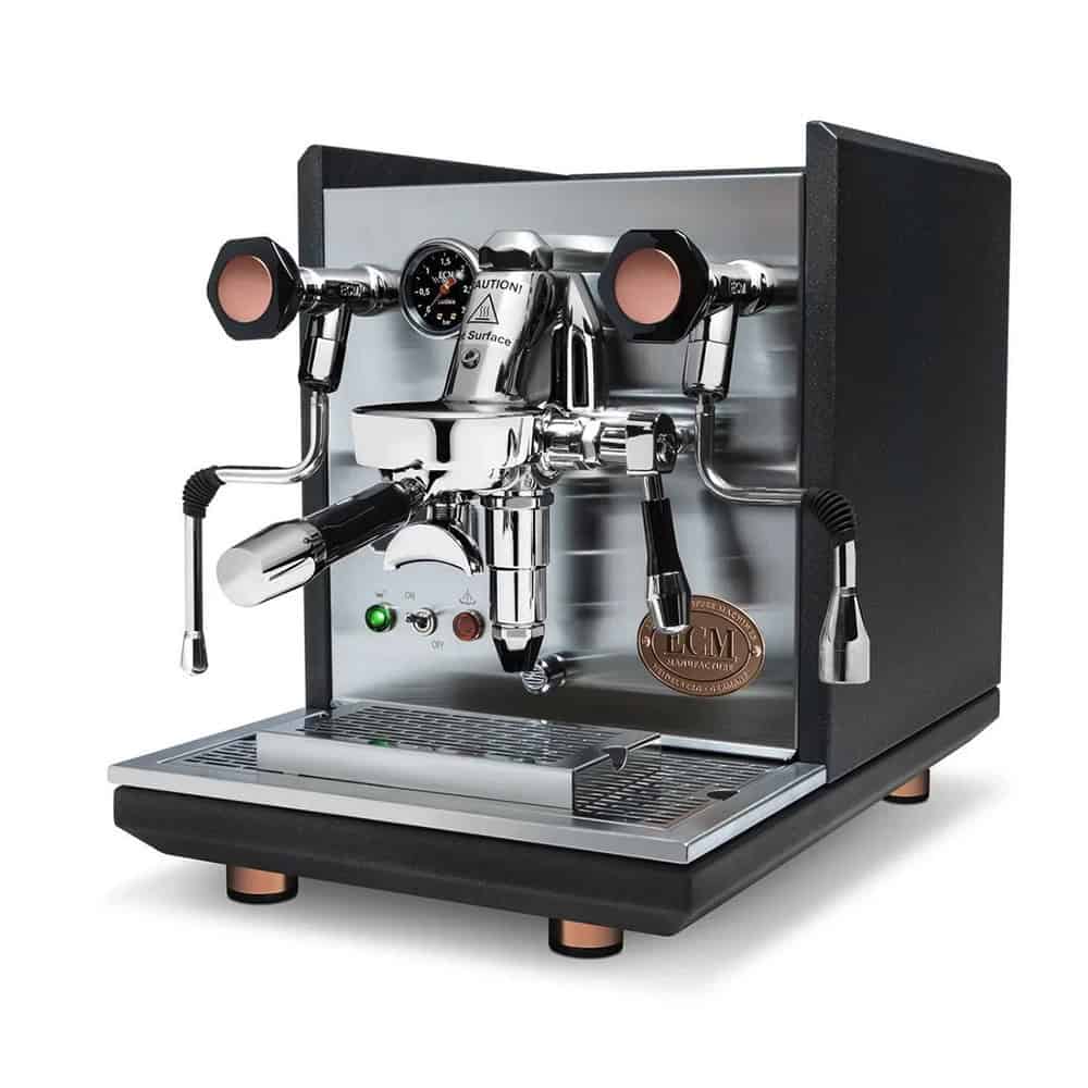 מכונת קפה ידנית צבע שחור מחוספס ECM Synchronika Heritage Dual Boiler - תמונה 3 | אספרסימו